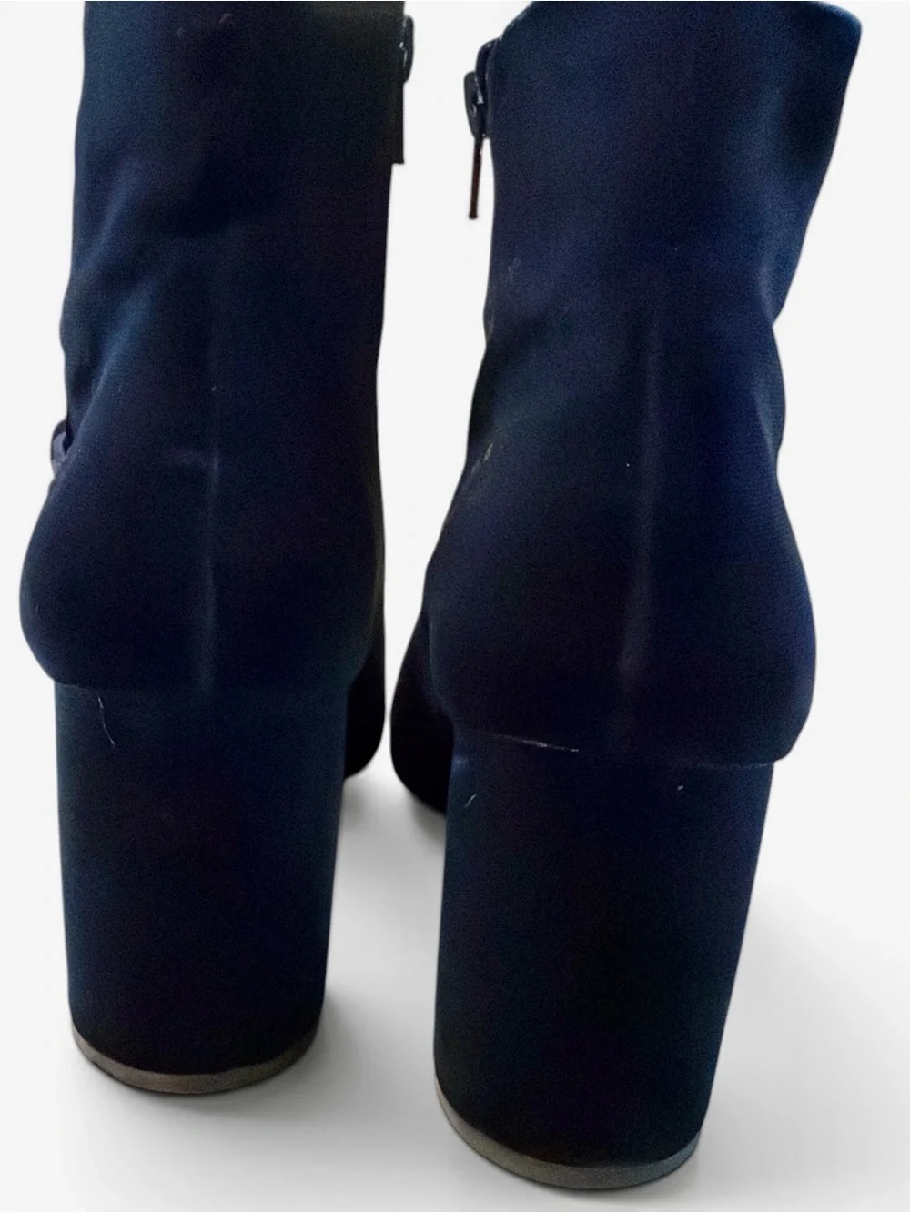 Nine West Navy Velvet Button-Accent Ankle Boots